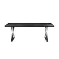 thumbnail image 4 of Pangea Home Alexa Modern Wood Veneer & High Polished Steel Dining Table in Black, 4 of 9