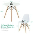 thumbnail image 4 of Costway Dining Table Set Modern 5 PCS For 4 Round Dining Room Table Set W/Solid Wood Leg, 4 of 10
