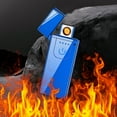 thumbnail image 5 of hengsof Electronic Lighter, USB Rechargeable Lighter Touch Ignition USB Charging Lighter, Cool Creative Windproof Plasma Lighter for Candle, Cigarette Power Indicator Flameless Gifts Lighter, 5 of 6