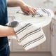 thumbnail image 5 of Juego de paños de cocina de algodón a rayas, absorbentes y de secado rápido, para la limpieza diaria y el uso doméstico en la cocina. Aestivo | Gris | AESTIVO, 5 of 7