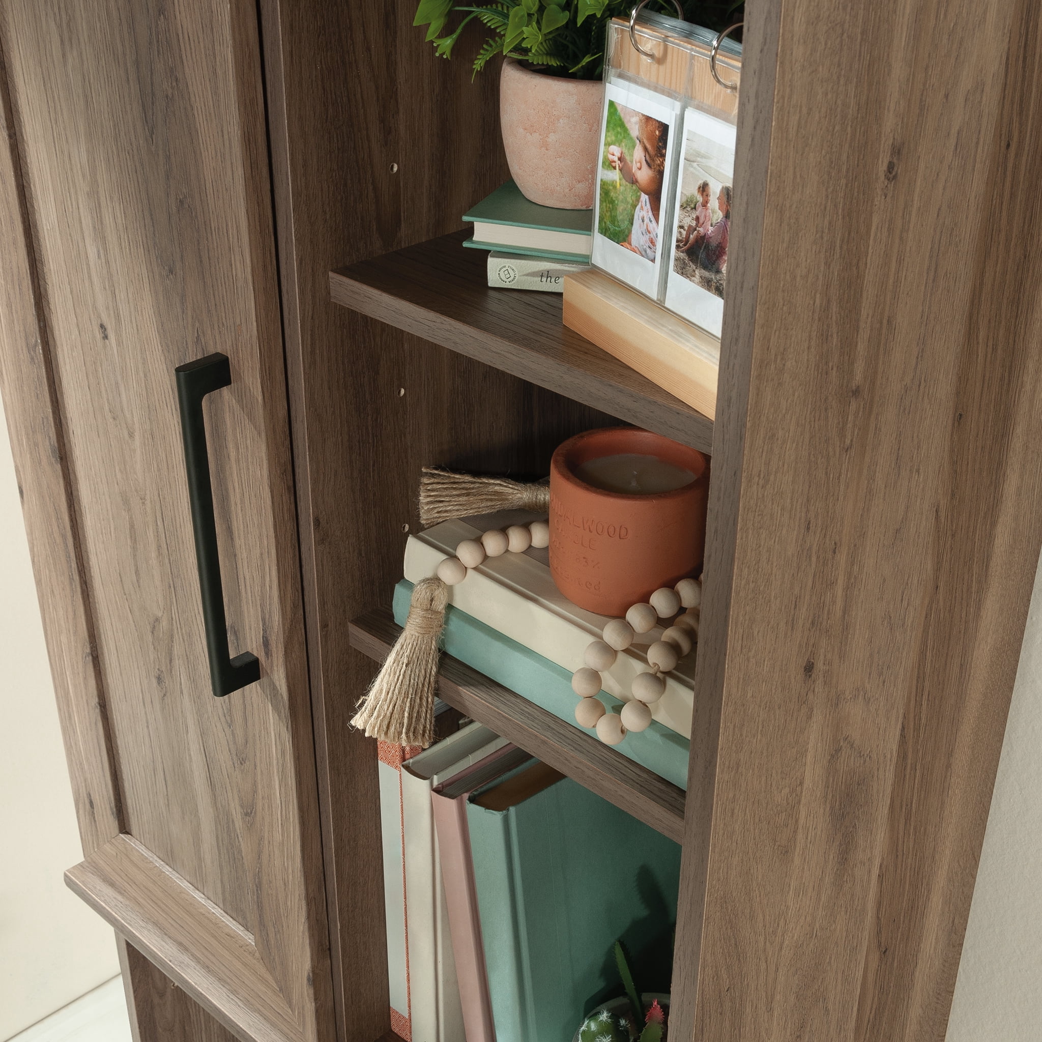 Sauder Homeplus Engineered Wood Storage Cabinet in Salt Oak Finish