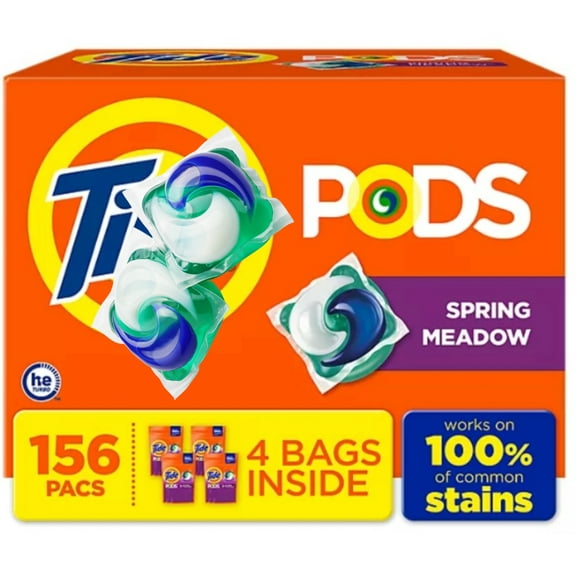 Tide PODS Laundry Detergent Pacs, Spring Meadow, 156 ct.