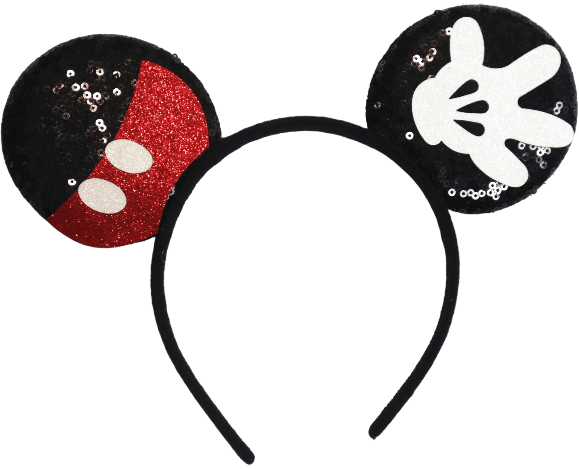 Mickey Minnie Ears Headband, Black Silver Mickey ears no bow diy Minnie