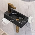 thumbnail image 3 of Soporte de pared DeerValley para lavabo de baño, pequeño rectángulo, 15 x 7 cm, 3 of 9