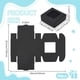 thumbnail image 2 of 36 cajas cuadradas de papel con ventana transparente, 7,6 x 7,6 x 3 cm, plegables, de color negro, ideales para regalos de cumpleaños, fiestas y bodas., 2 of 9