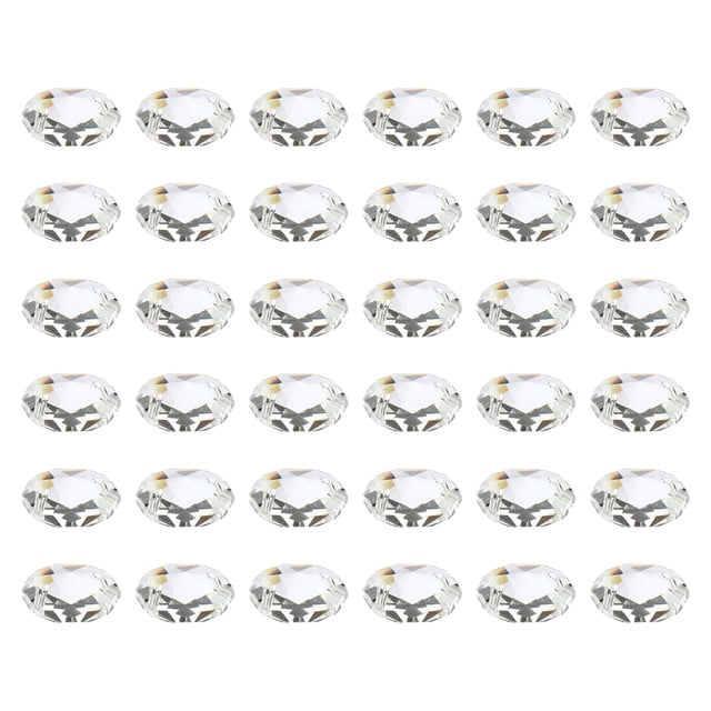Uxcell 14mm cuentas de cristal en forma de octágono, cuentas colgantes para candelabros, paquete de 40