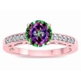 thumbnail image 3 of Star K � Round 7mm Rainbow Mystic Topaz Channel Set Engagement Promise Ring, 3 of 9