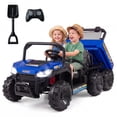 thumbnail image 1 of Costway 24V 2-Seater Ride on Dump Truck,4WD Kids Ride on Car with Electric Dump Bed Navy Blue, 1 of 10