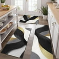 thumbnail image 2 of Black White Gray Gold Marble Pattern Kitchen Rugs Sets Of 3,Kitchen Runner Rugs Non Skid Washable,Decorative Kitchen Floor Mats for Kitchen,Sink,Laundry,17"x30"+ 17"x47" + 17"x59", 2 of 6