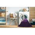 thumbnail image 2 of Ahgly Company Tapis d'Intérieur Rond Lavable en Machine Iris Violet Transitionnel, 4 Pieds Rond, 2 of 7