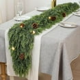thumbnail image 3 of 5FT Real Touch Cedar Christmas Garland, Artificial Christmas Garlands Faux Greenery Garland for Holiday, Fireplace Table, Window, Mantel, Stairs, Home, Indoor Outdoor Christmas Decoration, 3 of 11