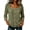 Army Green, variant on Button Down Shirts for Women Relaxed Three Quarter Sleeve Button Front Design with Easy Fit for Work Travel and Everyday Styling 3/4 Length Sleeve Tops for Women