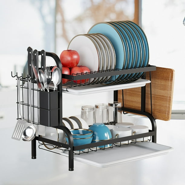 Escurridor De Trastes Likrtyny Soporte Para Utensilios 2 Niveles