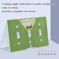thumbnail image 3 of Yayeee Toggle Light Switch Wall Plate 2-Gang 4.56"x4.48" Decorative Outlet Cover, Green Martini Glass, 3 of 7