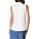 thumbnail image 3 of Camiseta sin mangas INSPIRE CHIC para mujeres, blusa suelta de cuello en V, camisetas polo sólidas, top casual S blanco, 3 of 6