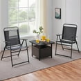 thumbnail image 4 of LLLLZASD Outdoor Patio Side Table with 1.5" Umbrella Hole, PE Rattan Umbrella Stand, All Weather Wicker Bistro Coffee Table for Garden, Poolside, Deck, Black | Outdoor, Patio, 1.5" Umbrella Hole, 4 of 9