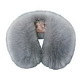 thumbnail image 2 of Duoif Faux Fur Wrap, Women's Imitation Collar Scarf Comfortable and Warm in Autumn and Winter Fluffy Scarf for Women Fur Collar Grey, 2 of 4