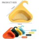thumbnail image 2 of 4 piezas de rejilla triangular para fregadero, escurridor de cocina, escurridor de cocina multifunción, colador colgante para fregadero, color naranja, 2 of 5