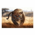 thumbnail image 2 of Mudket Framed Leopard Canvas Wall Art, Blue Eyed Cheetah Wall Decor for Living Room Bedroom, Trendy Jungle Animal Print Wall Art, Ready to Hang - 12"L x 8"W, 2 of 10