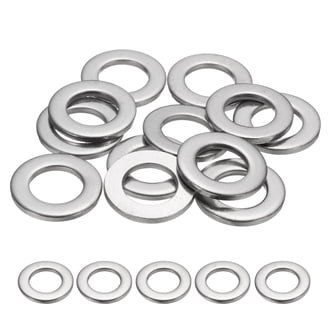 285 PcsWashers for Screws, Stainless Steel Flat Penny Washer for Bolts and Nuts Repair, Metal