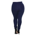 thumbnail image 3 of Lady's 4 Pocket Ponte Pants - Plus Size, Navy Blue, XL, 3 of 5