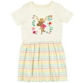 thumbnail image 3 of Inktastic Woodland Moose Spring Flowers Girls Toddler Dress, 3 of 5