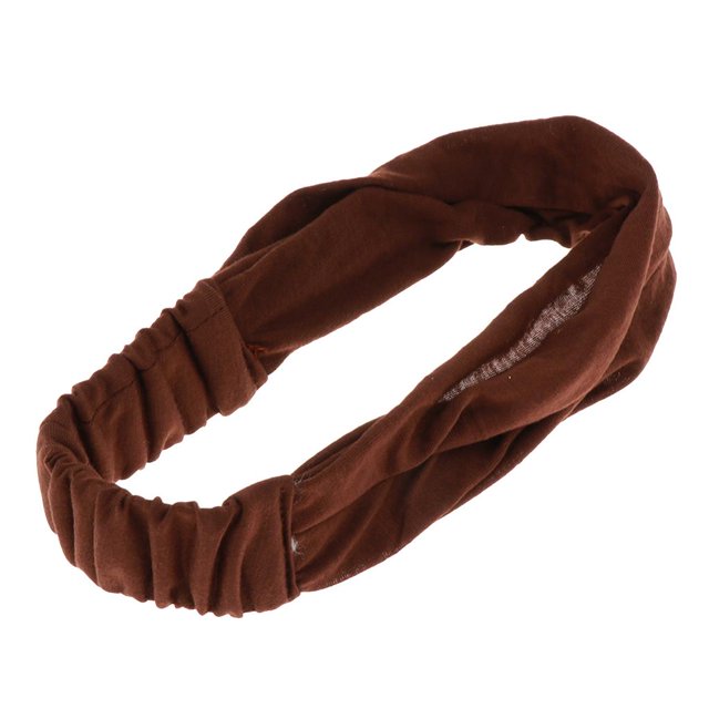 Diadema de Pelo Amplio Turbante de Cabello Banda Elástica Herramienta de Peinado para Mujer - café Sunnimix Mujeres con banda para la cabeza