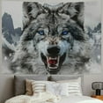 thumbnail image 2 of BCIIG  Animal Poster Black And White Wild Angry Wolf Head Blue Eyes Art Poster Wall Art Paintings Canvas Wall Decor Home Decor Living Room Decor Aesthetic Unframe-style 50x40inch, 2 of 6