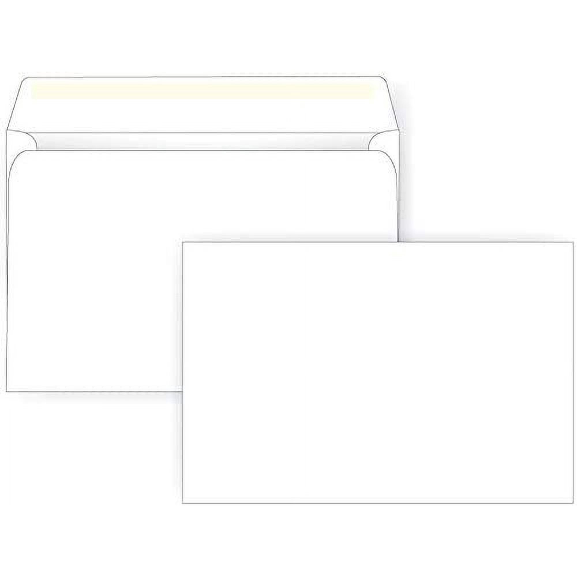 Limited Papers (TM) Booklet Envelopes, White Wove, Gummed Seal, 28 Pound, Heavyweight, for Mailing and More. (10 x 13, 250)