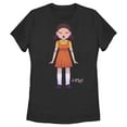 thumbnail image 1 of Women's Squid Game Giant Doll  T-Shirt - Black - X Large, 1 of 3
