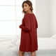 thumbnail image 2 of Conjunto de pijama de 3 piezas para mujer, camiseta de punto acanalado, pantalones cortos, ropa de dormir suave con bata y cárdigan, 2 of 5