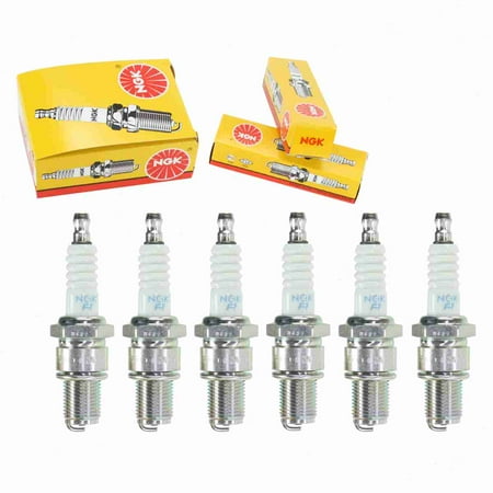 6 pc NGK 6282 Standard Spark Plugs for 22401-12E17 22401-19V67 3010 61830072304 8LCR 8LPR AGPS12C CW8LCR Q22PR-U Ignition Wire Secondary Fits select: 1985-1988,1993 SAAB 900