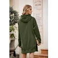 thumbnail image 6 of PRETTYGARDEN Women's Casual Pullover Sweatshirt Long Sleeve Split Hem Hoodie Dress with Kangaroo Pocket, 6 of 9