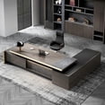thumbnail image 4 of Standing Writing Office Desk Desktop Secretary European Reception Computer Desk Storage L Shaped Escritorio Modern Furniture My Lux Decor Round, 4 of 29