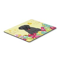 Carolines Treasures BB6006MP Easter Eggs Pug Black Mouse Pad Hot Pad or Trivet Large multicolor