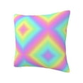 thumbnail image 2 of Rainbow Stripe Printed Decorative Square Throw Pillow Cover 22"x22", 2 of 7