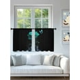 thumbnail image 4 of Teal Rose Sheer Curtains 54 inches Long, Butterfly Splash Water Nature Dreamy Light Filtering Sheer Window Curtains Rod Pocket Voile Drapes for Bedroom Living Room, 52"W x 54"L 2 Panels, 4 of 7