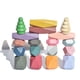 thumbnail image 1 of 18 Uds. de piedras apilables de madera, juegos de clasificación y apilamiento, juguete educativo, bloques de construcción coloridos para Aprendizaje CUTICAT apilando piedras, 1 of 8