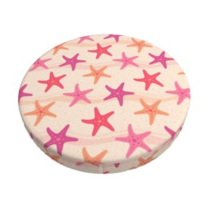 Easygdp Starfish Print Easy To Install Bar Stool Covers&Stool Covers Round&Elastic Stool Cover, Barstool Covers,Washable&Bottom With Elastic Edge-13 inch