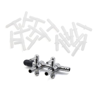 Honoson 30 Pcs Aquarium Air Control Valves - T-Shaped For 4mm Tubing, Air Flow Regulators