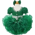 thumbnail image 7 of Jenniferwu G589E Infant Toddler Baby Newborn Little Girl's Pageant Party Birthday Dress 18-24Months Green, 7 of 7