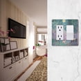 thumbnail image 5 of Yayeee Rocker Switch Wall Plate 2-Gang 4.7"x4.6" Home Decorative Outlet Cover, Purple Forest Scene, 5 of 6