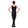 thumbnail image 4 of Mono de una pieza Speerise negro sin mangas para hombre, mono ajustado de cuerpo entero, trajes de baile, monos de ballet, 4 of 5