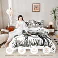 thumbnail image 3 of Homewish Camo Labrador Retriever Twin Comforter Sets,Vintage Dog Paws Duck Bedding Set,White,Light Gray Reversible,2pcs,1 Comforter and 1 Pillowcase, 3 of 7