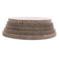 thumbnail image 4 of Round Cat Scratching Board, 2 in 1 Cat Scratcher Bowl Multifunctional Cat Scratching Lounge Bed Prevents Furniture Damage Cat Cardboard Pad for Small Medium Large, 4 of 7