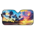 thumbnail image 2 of Yuyamidu Seaside Sun Shade for Car Window Sunset Car Sun Shade Windshield for Truck SUV Sedan Automobile Accessories Blocks Sun Glare UV and Heat, 2 of 5