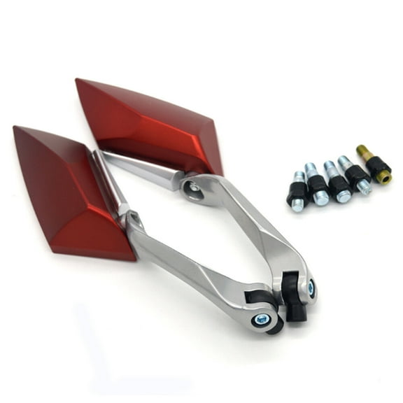 Universal Motorcycle Scooter Side Rear View Mirrors Modification Mirror 8mm 10mm (Red)