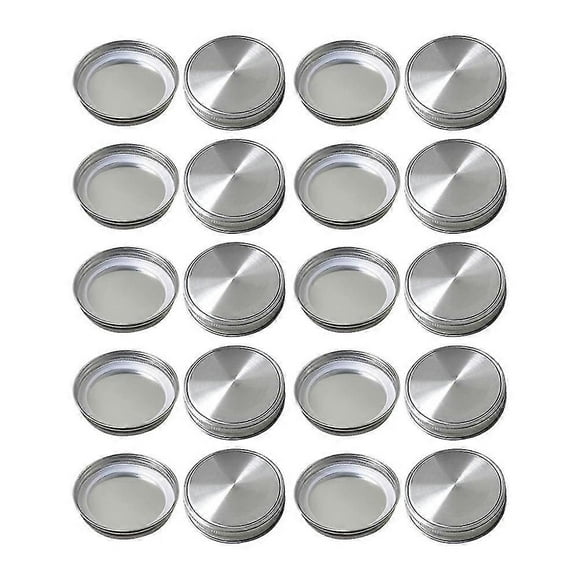 20 Pcs Canning Jar Lids Mason Canning Lid Metal Canning Jar Lid Wide Mouth Mason Jars Lids Round Metal Jar Lid Tinplate Lid Jar