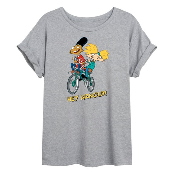Hey Arnold! - Arnold and Gerald on Bike - Women's Oversized T-Shirt