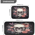 thumbnail image 3 of Coolnut 2 Pieces Skull Kitchen Rugs and Mats Set Absorbent Soft Kitchen Mats for Floor Non-Slip Kitchen Mat Doormat Set, 19.7"x47.2"+19.7"x27.6" Home Decor Gifts, 3 of 7
